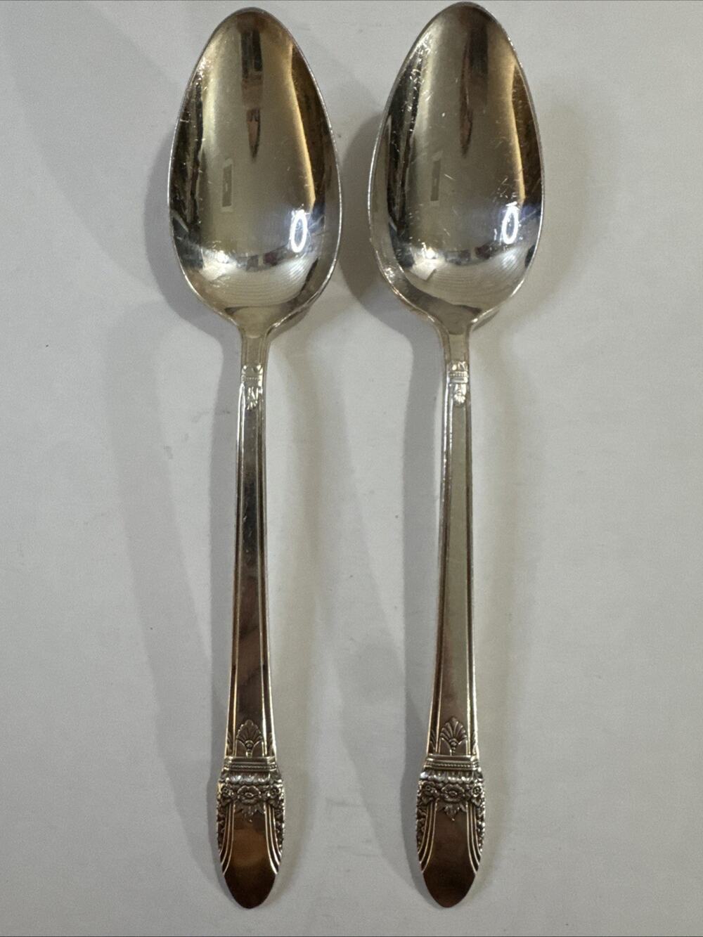 2 Place/Oval Soup Spoons - First Love 1937 - 1847 Rogers Bros IS